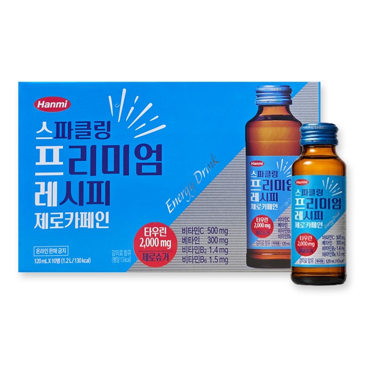 한미 스파클링 프리미엄 레시피 제로 카페인 10병, 1개, 190ml