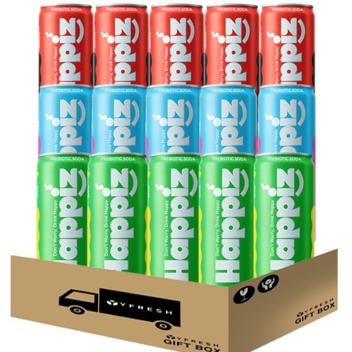 [YFRESH]해피즈 혼합세트(레몬라임5+팝핑체리5+트로피칼믹스5), 1세트, 355ml