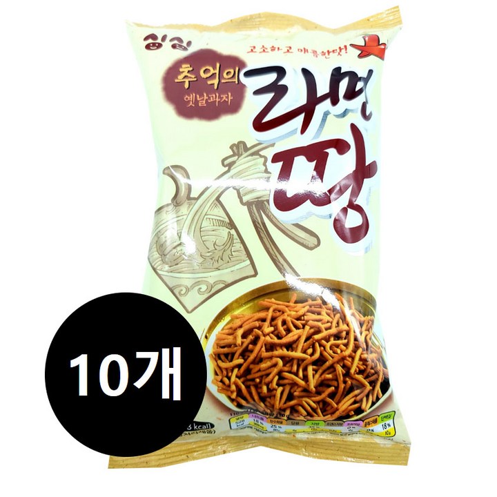 싱싱 추억의 옛날과자 라면땅, 110g, 10개