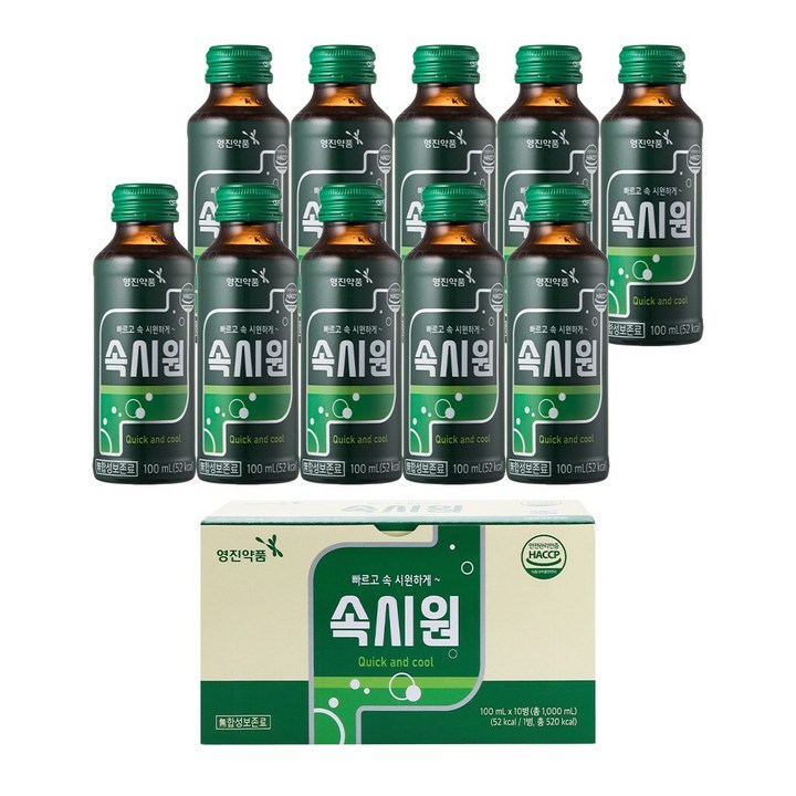 영진약품 속시원 식후 케어 소화 음료 상쾌한 컨디션 관리, 10개, 100ml