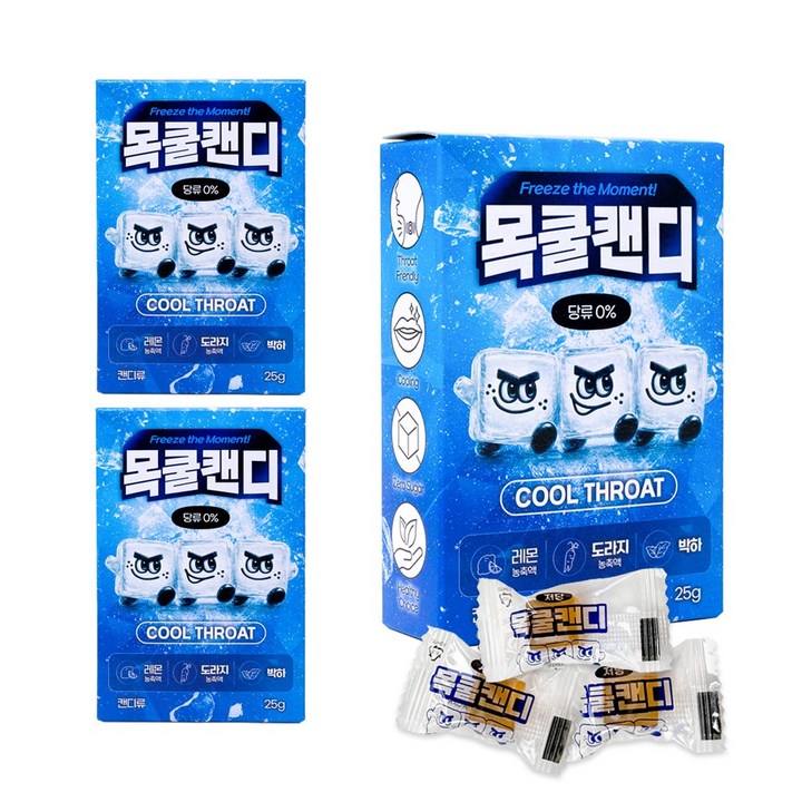 묘미담 저당 무설탕 목쿨캔디 목에좋은 도라지 목캔디, 25g, 3개