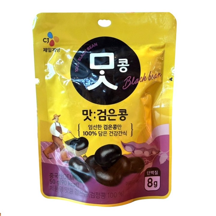CJ제일제당 맛콩 검은콩 건강 간식, 50g, 3개