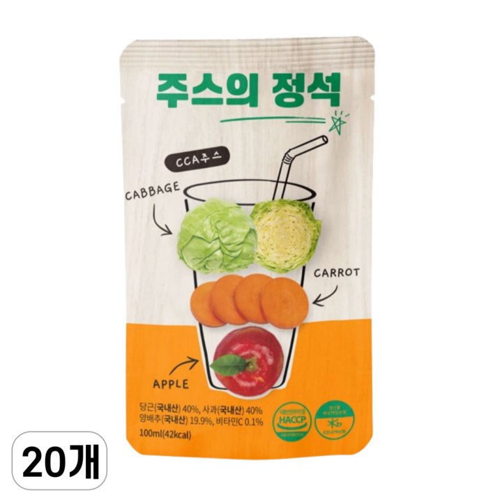 주스의정석 CCA주스, 100ml, 20개