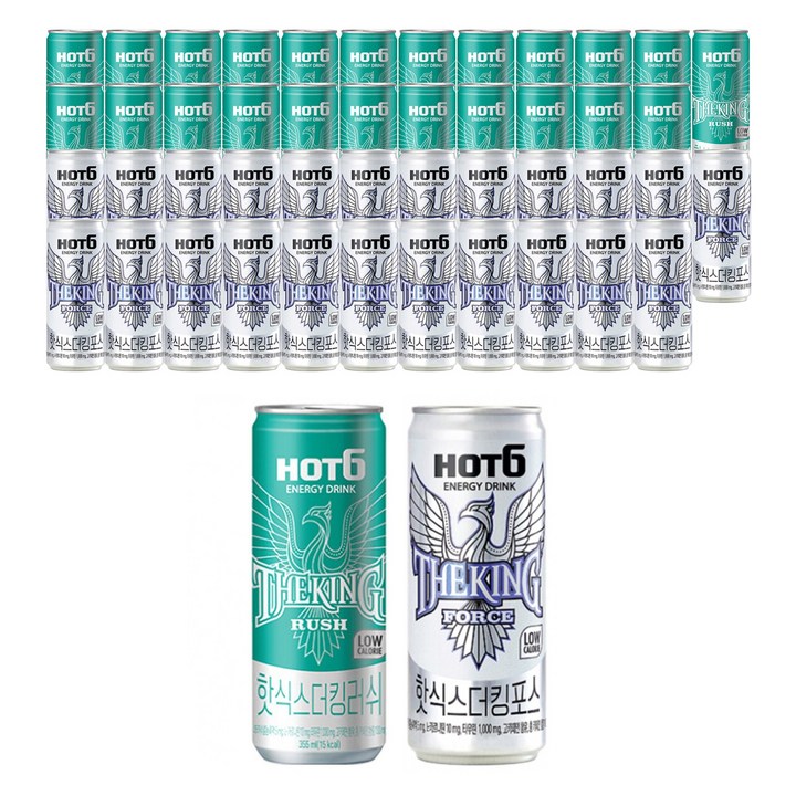 핫식스 더킹 355ml 러쉬 24캔+포스 24캔, 48캔