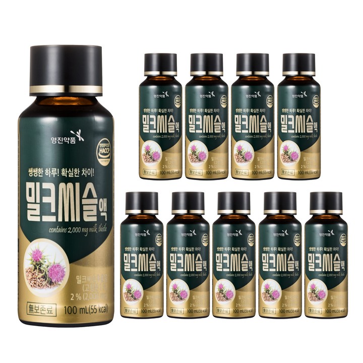 영진약품 밀크씨슬 액상 데일리 컨디션 케어 활력 관리 음료, 10개, 100ml