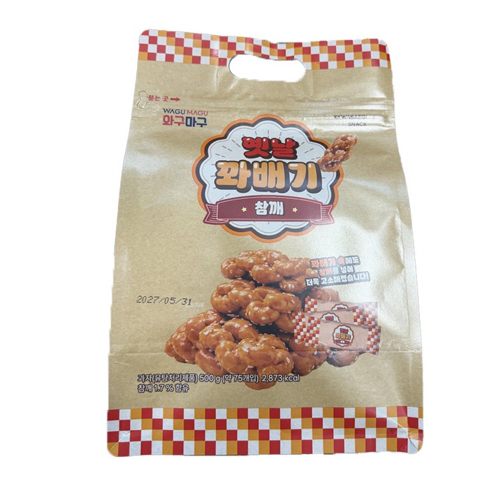 와구마구 옛날꽈배기 참깨맛, 3개, 500g