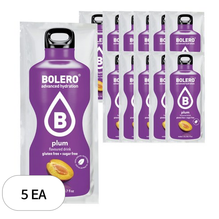 볼레로 2kcal 무설탕 과일워터 대용량 음료 자두, 9g, 12개입, 5개