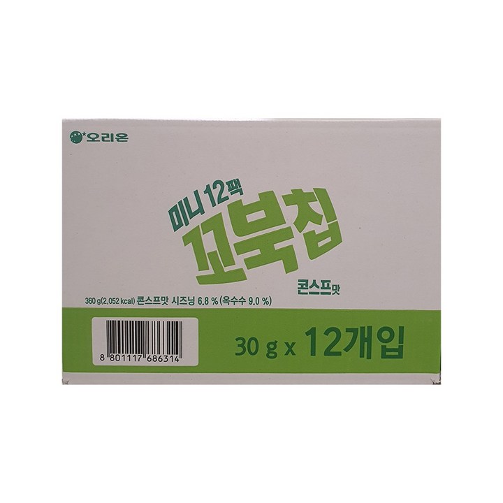 꼬북칩 미니 콘스프맛, 30g, 12개