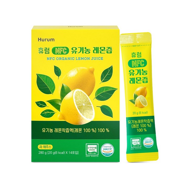 휴럼 NFC 유기농 레몬즙 / 스페인산 레몬, 280g, 1개