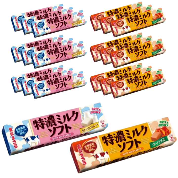 유하미카쿠토 토쿠노 밀크 소프트 캔디 2종 혼합 20p, 50g