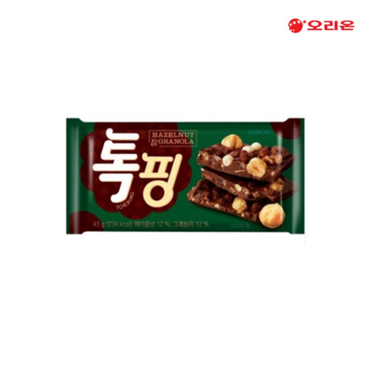 오리온 톡핑 헤이즐넛&그래놀라, 43g, 20개