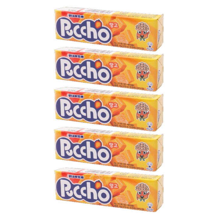 푸쵸 스틱 캔디 망고, 50g, 5개