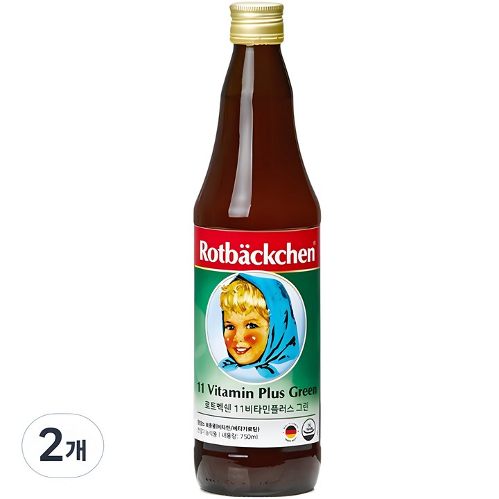 로트벡쉔 11 비타민 플러스 그린, 750ml, 2개