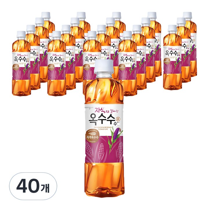 웅진 자색으로 잘빠진 옥수수수염차, 500ml, 40개