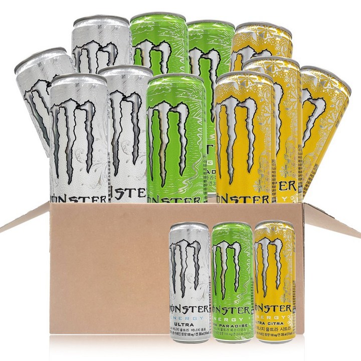 올따옴기획 몬스터 355ml 울트라5개+시트5개+파라다이스4개, 1세트