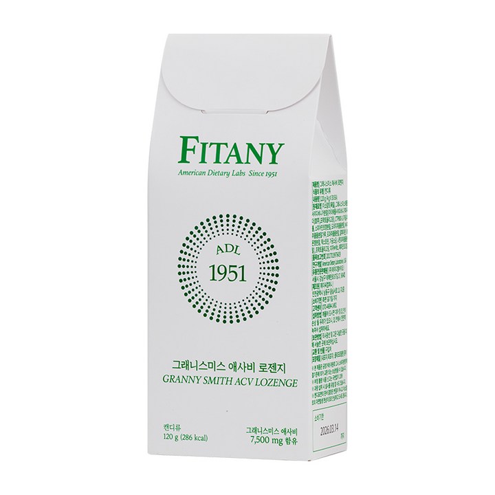 [FITANY] 피타니 그래니스미스 애사비 로젠지, 1개, 120g