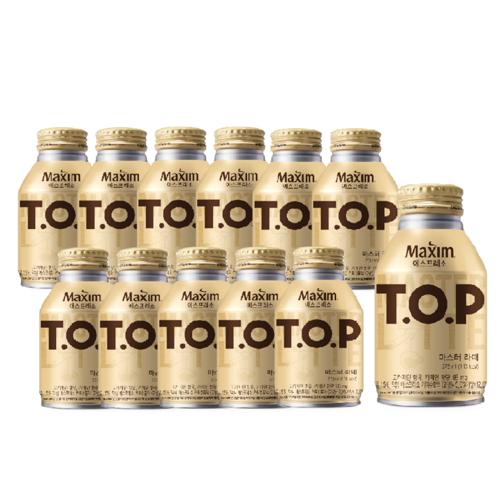 티오피 마스터 라떼 캔커피, 275ml, 12개