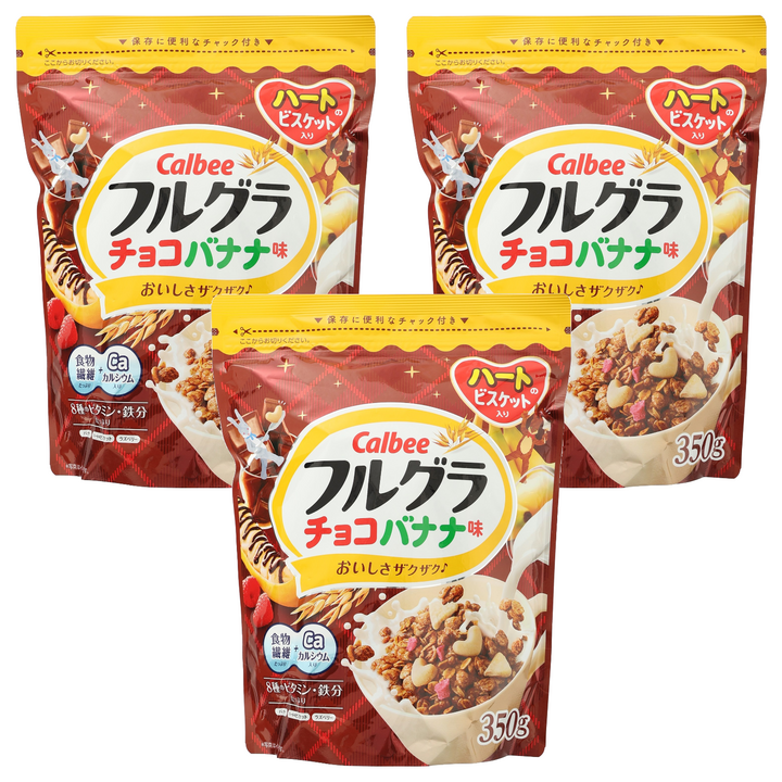 가루비 후루구라 초코바나나 맛 하트 비스켓 포함 지퍼백 타입, 350g, 3개