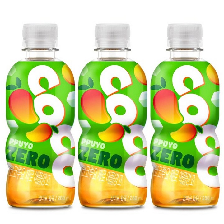 뿌요 팔도 코코뿌요 제로 애플망고, 280ml, 24개