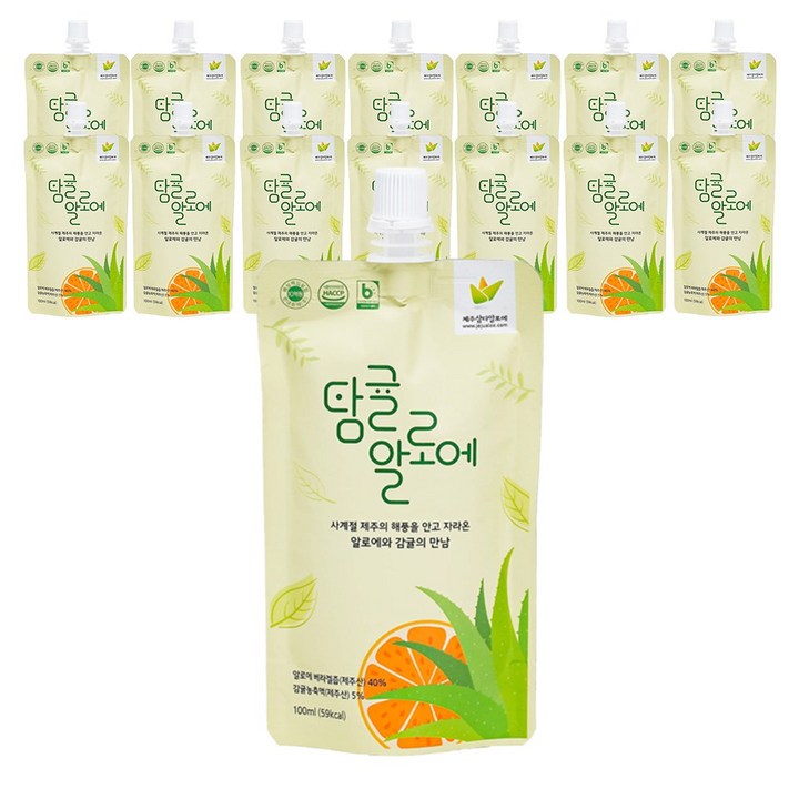 제주삼다알로에 탐귤 알로에, 15개, 100ml