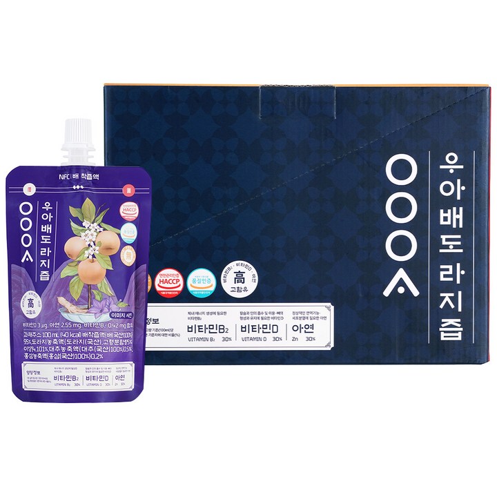 우아 배도라지즙, 2박스, 1L
