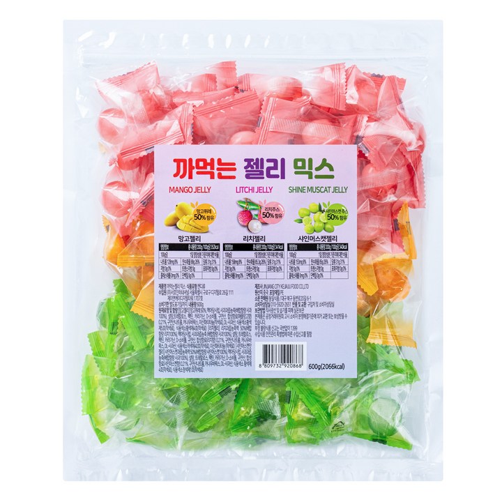 동일식품 까먹는 젤리 혼합 3가지맛 망고 리치 샤인머스켓, 1개, 600g