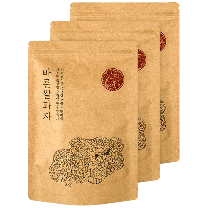 우리곡간 현미 뻥튀기 쌀과자, 70g, 3개