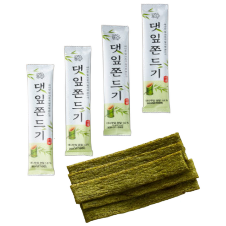 대나무 댓잎쫀드기 추억의과자 옛날과자 다이어트간식 곡물 곤약쫀드기 대나무잎차 korean traditional snacks [원산지:국산(전라남도 담양군)], 18g, 30개