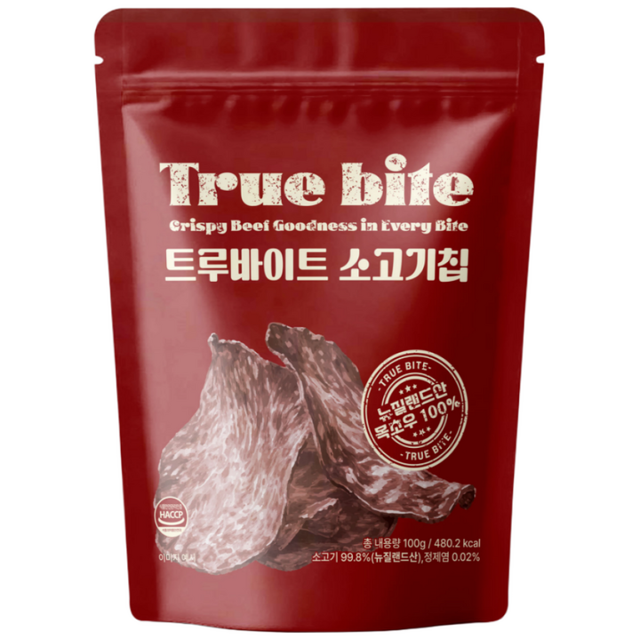 트루바이트 목초우 고단백 소고기칩 비프칩, 1개, 100g