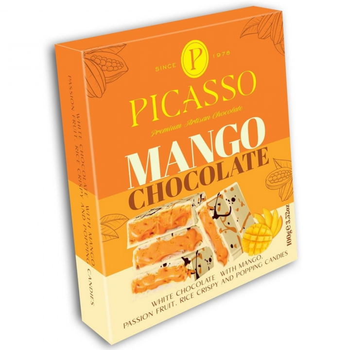 피카소 두바이 스타일 망고 초콜릿 화이트 초콜릿 수제 초콜렛 HALAL Dubai Mango chocolate, 1개, 100g