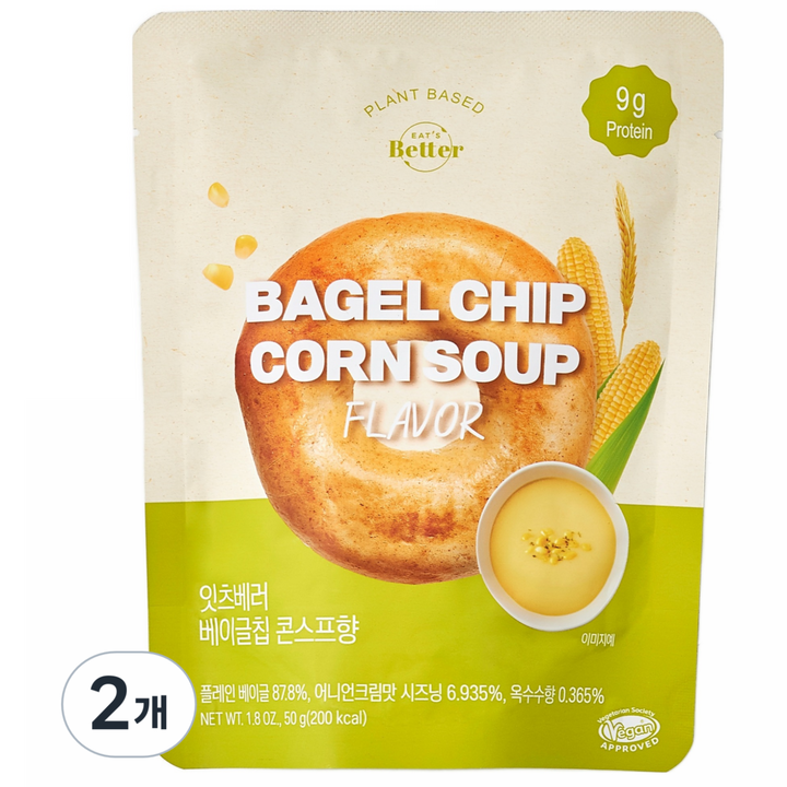 잇츠베러 베이글칩 콘스프향, 50g, 2개