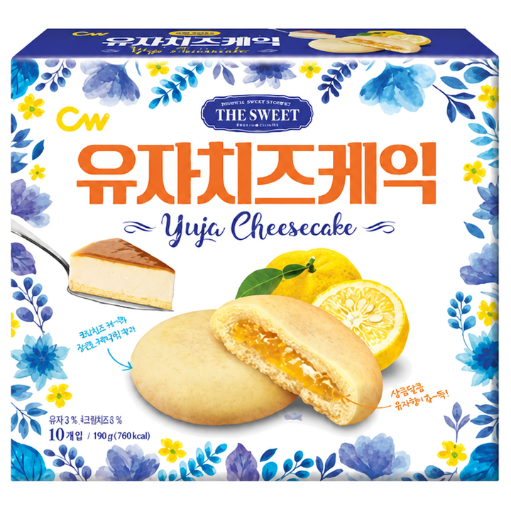 청우식품 유자치즈케익, 190g, 6개