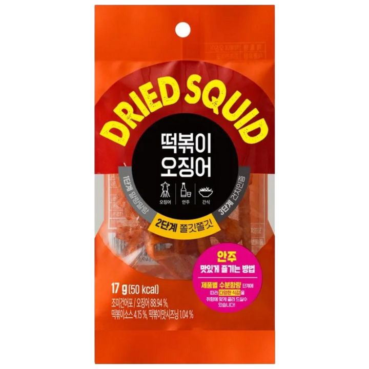 떡볶이맛 오징어스낵, 3개, 17g