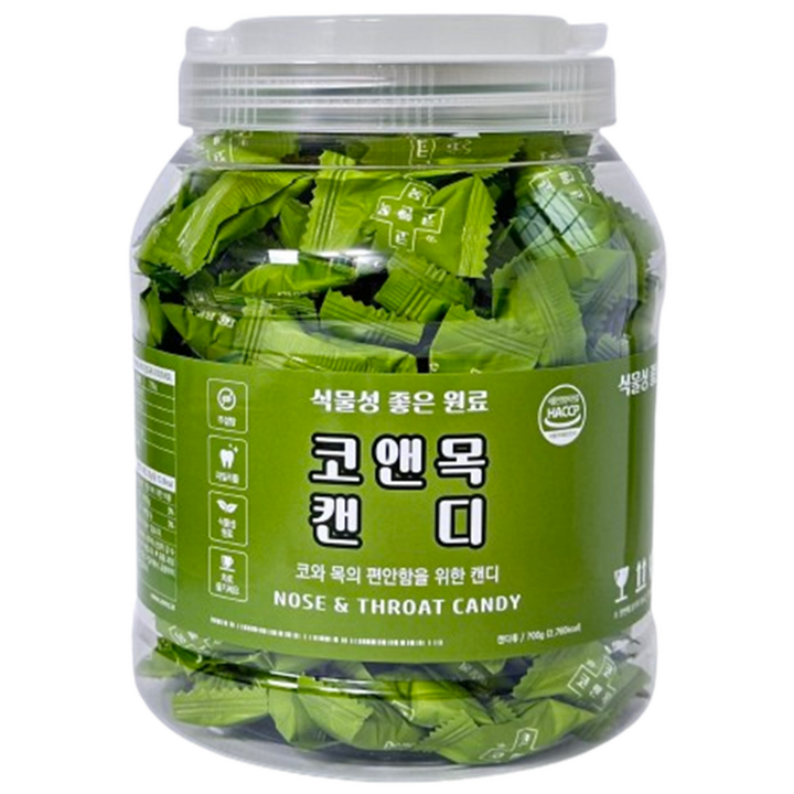 코앤목 캔디 코 목 기관지를 위한 가성비 좋은 200 300 400개입 대용량 무설탕 캔디, 200개, 3.5g