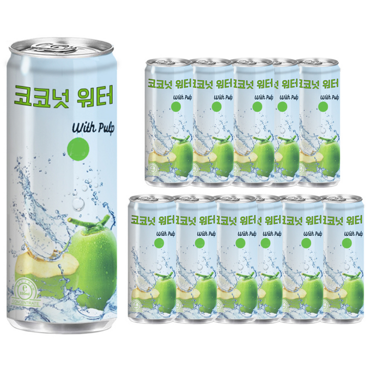 탄도 코코넛 워터 위드펄프, 320ml, 12개