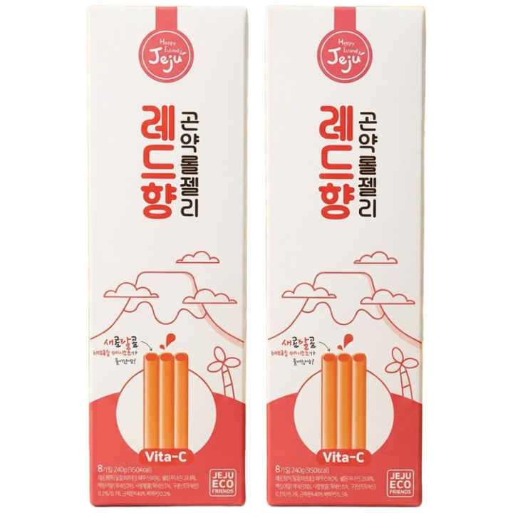 제주 곤약 롤젤리 레드향 간식 제주도기념품, 1개
