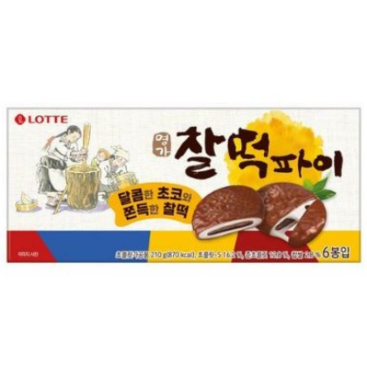 롯데웰푸드 명가 찰떡파이, 210g, 24개
