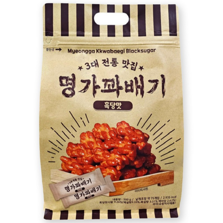 명가꽈배기 흑당, 4개, 500g