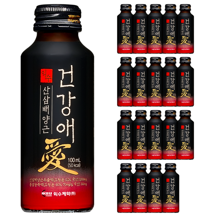 익수제약 건강애 산삼배양근, 20개, 100ml
