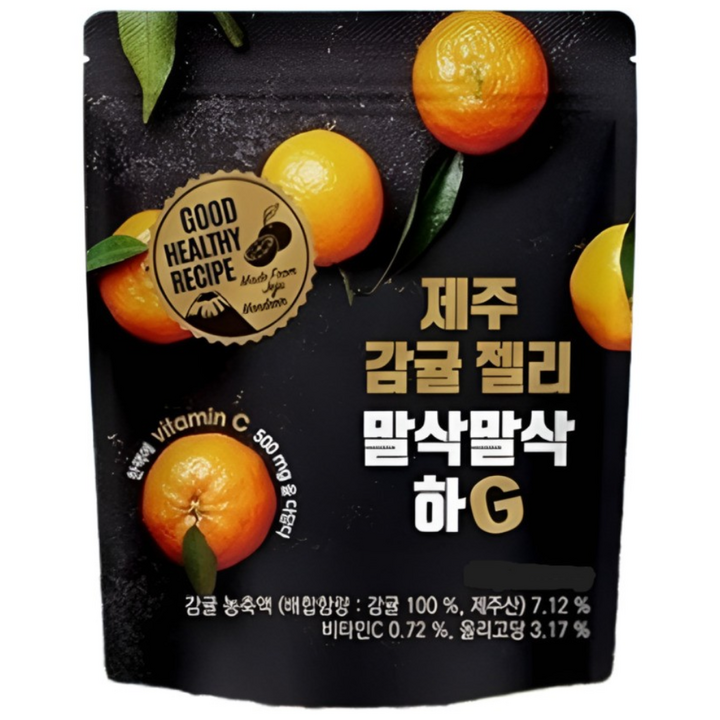 맛있는귤공방 휴럼 제주 감귤젤리 말삭말삭하G, 78g, 1개