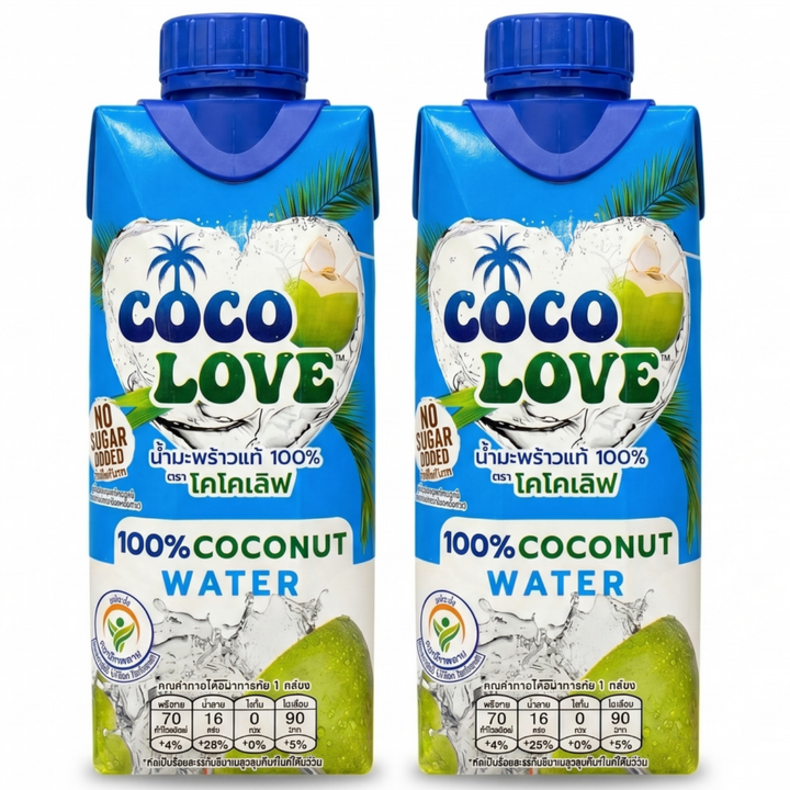 코코러브 태국 100% 코코넛 워터(고칼륨 고마그네슘), 2개, 330ml