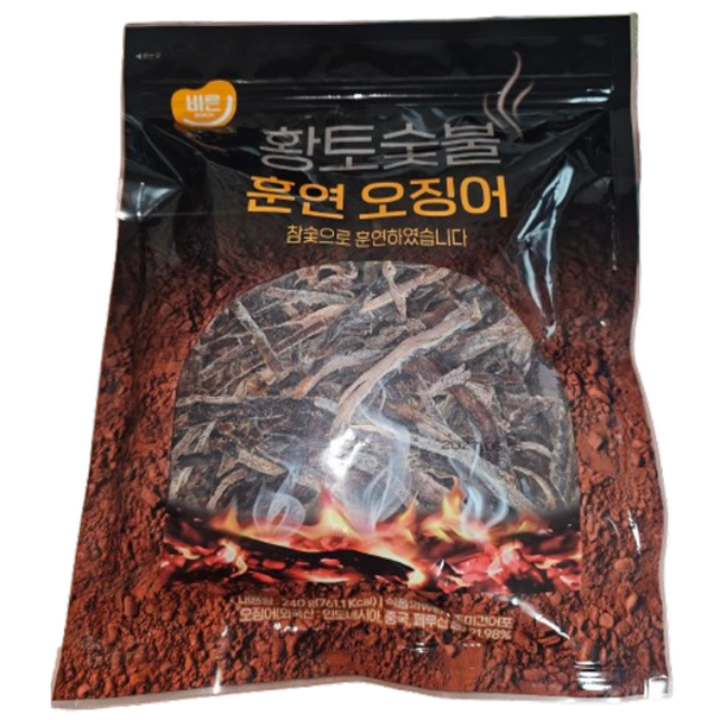 바른홀푸드 황토숯불 훈연오징어, 1개, 240g