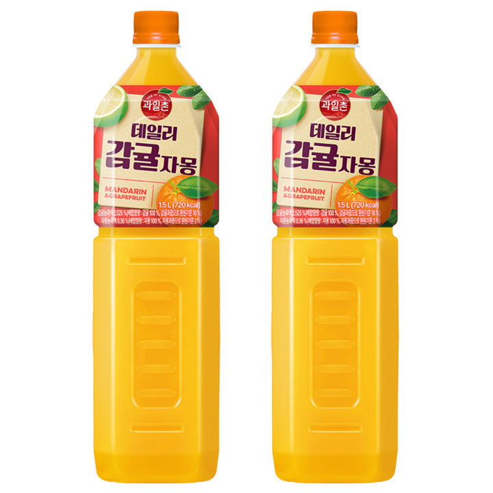 해태htb 과일촌 데일리 감귤자몽 주스, 6개, 1.5L