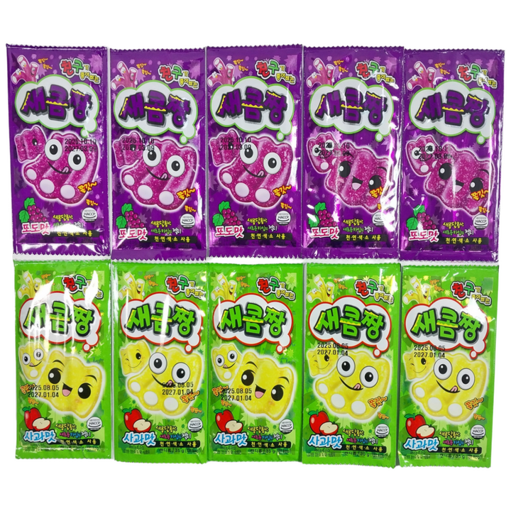 새콤짱 포도맛 35g + 새콤짱 사과맛 35g, 10개