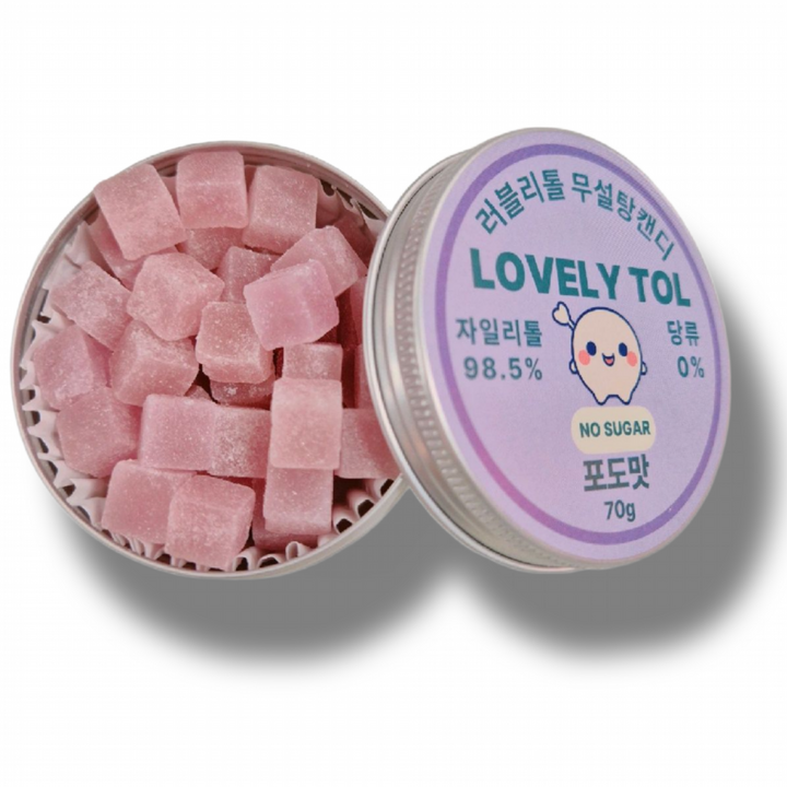 러블리톨 포도맛 무설탕자일리톨캔디, 1개, 70g