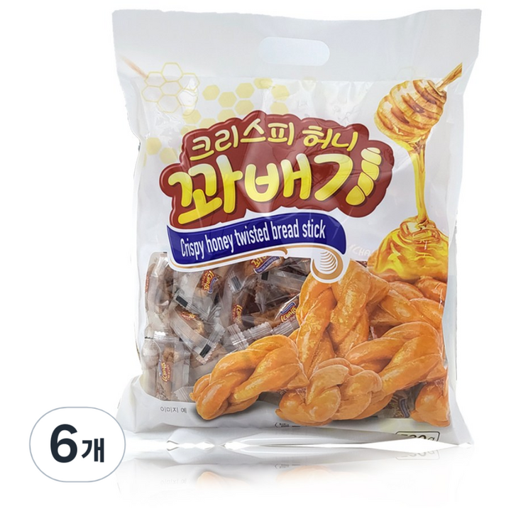 크리스피 미니 허니 한입 꽈배기, 6개, 530g