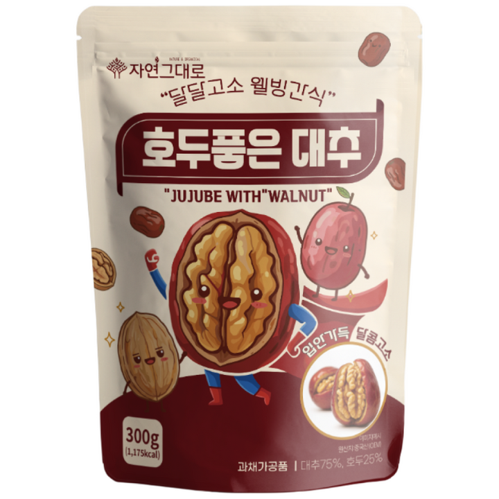 호두품은대추 300g 대추호두말이 대추절임 웰빙간식, 1개