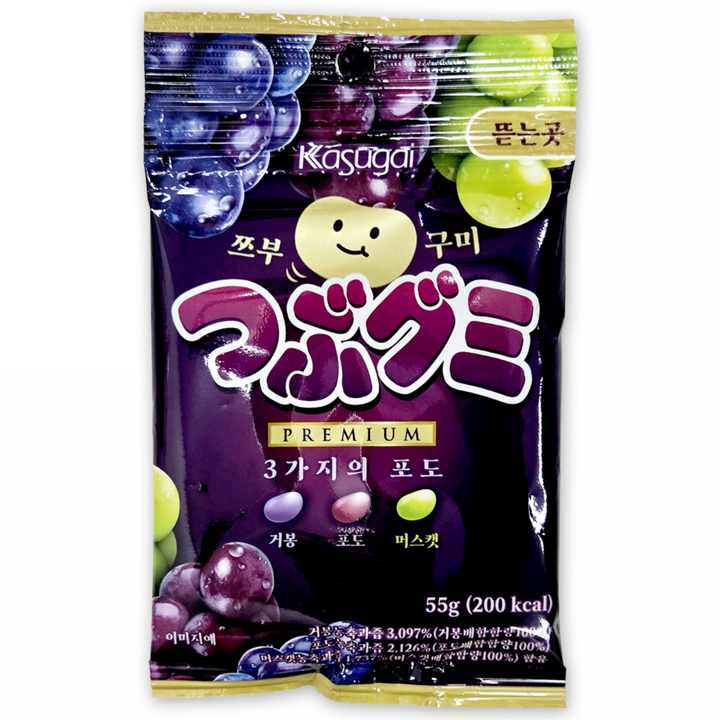 카수가이 쯔부구미 3가지의 포도 젤리, 1개, 55g
