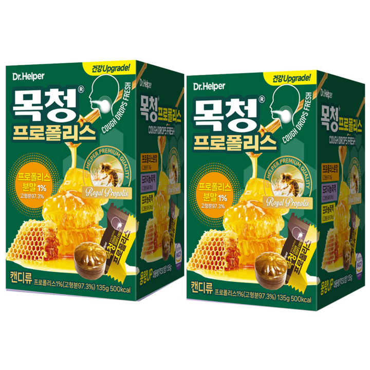 닥터헬퍼 목청 프로폴리스 캔디, 135g, 2개