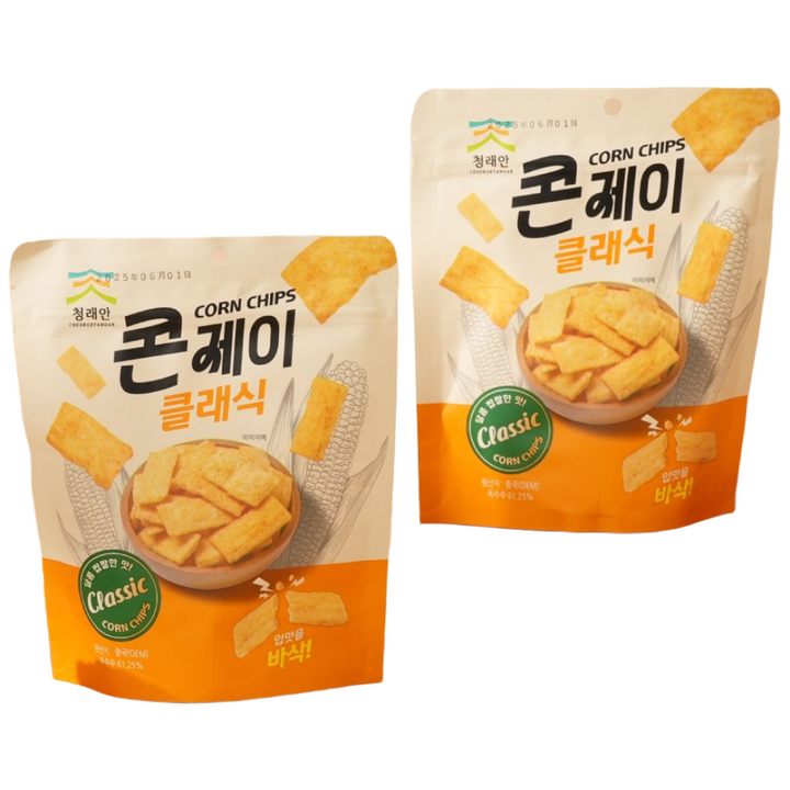 콘제이 기름기 ZERO 옥수수칩 로스팅 맛있는 건강간식, 24개, 80g